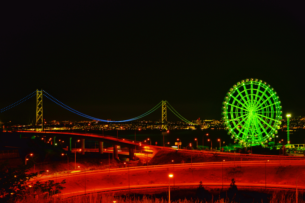 淡路ハイウェイオアシスの夜景