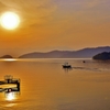 Lake Biwa evening scenery