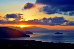 奥琵琶湖の日の出