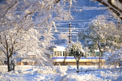 雪景電車