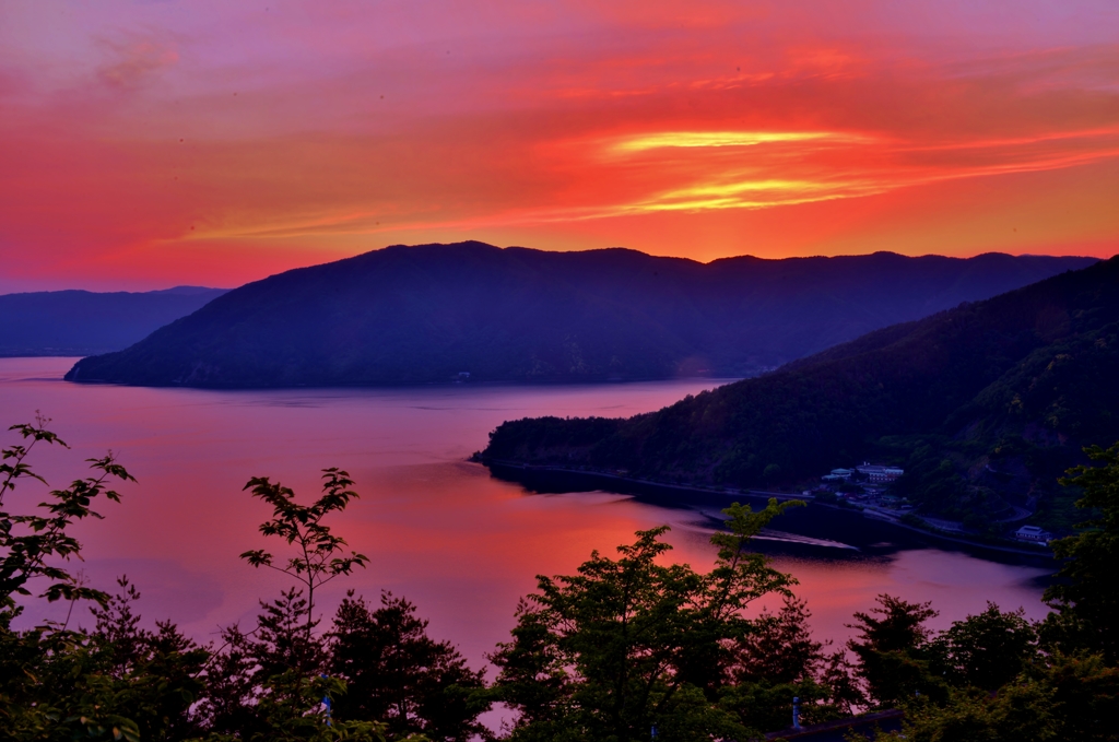 奥琵琶湖夕焼け