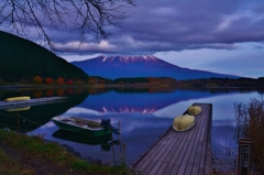 夕暮れの田貫湖