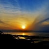 沈み行く春夕日