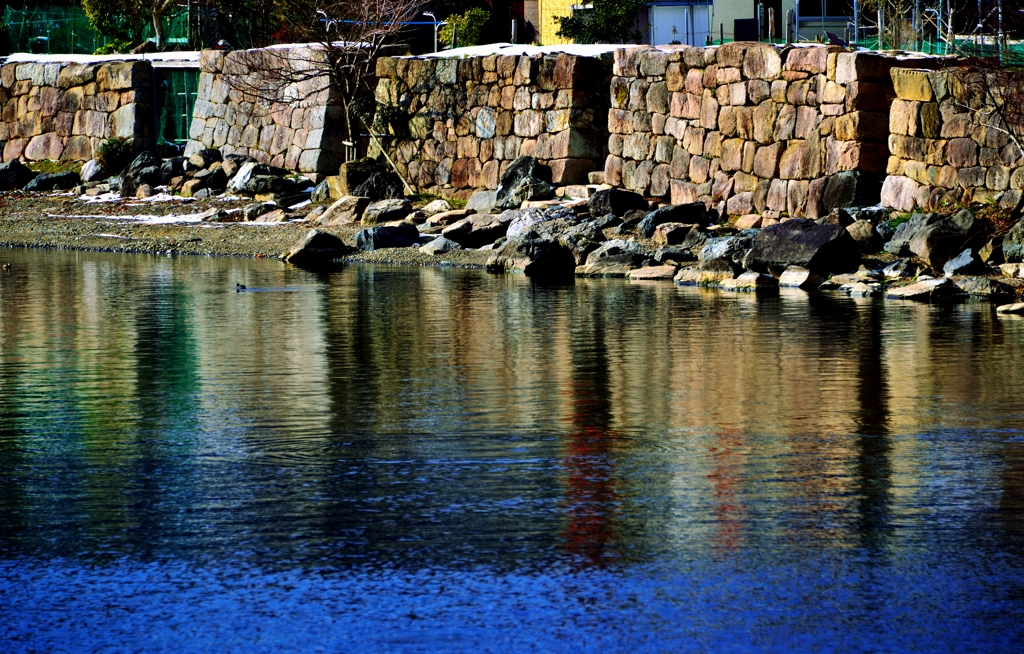 海津の石積み