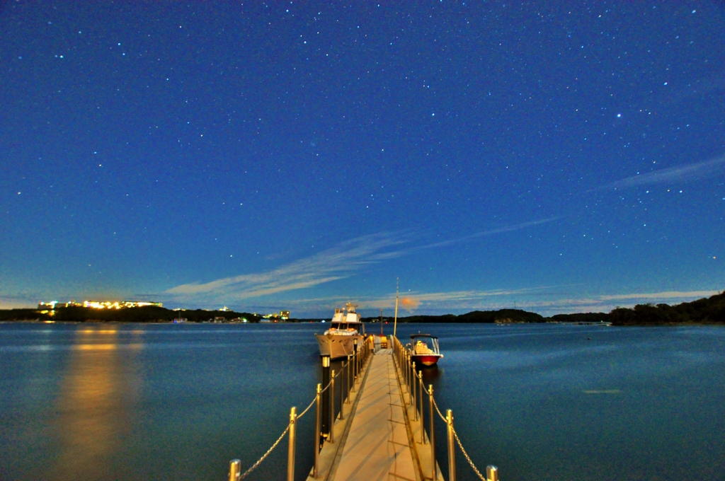 志摩の明けの星空