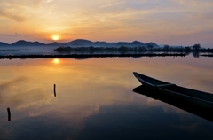 西の湖夕景