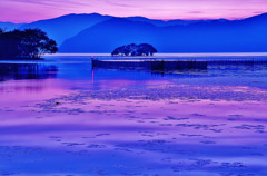 暮れなずむ琵琶湖