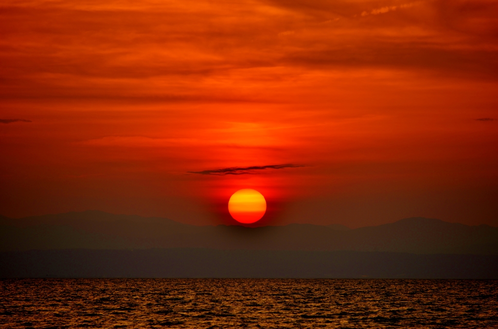 赤い夕日