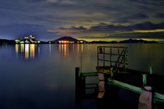 Lake Biwa at dusk