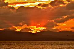 爆裂夕景