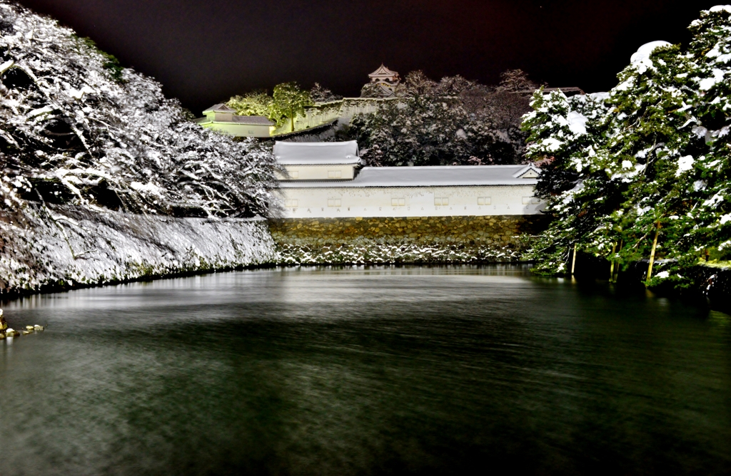 彦根城雪夜景　2-2