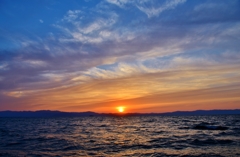 琵琶湖春夕日