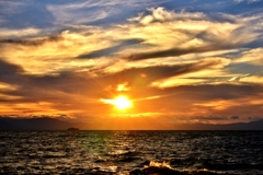 夏の夕陽