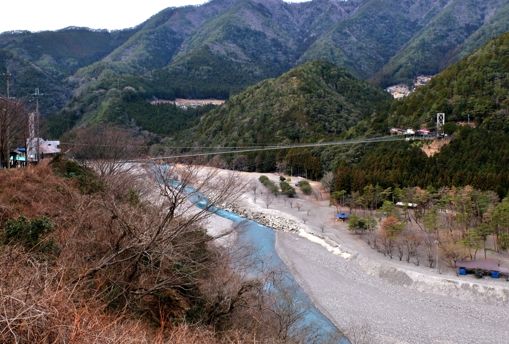 日本最長の谷瀬の吊り橋