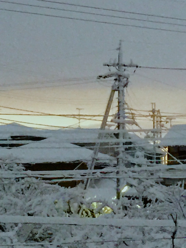 町の雪化粧