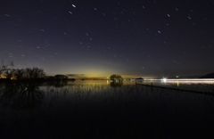 星夜の琵琶湖