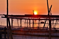 浜夕日