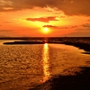 琵琶湖冬夕日