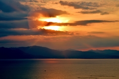 夕空を見つめて