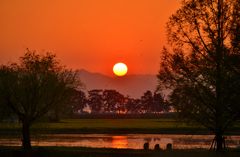 Sunset over the Sanin