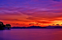 夕暮れ空色