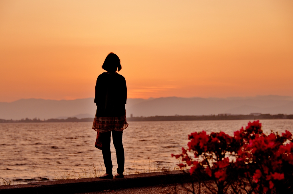 夕暮れの佇み