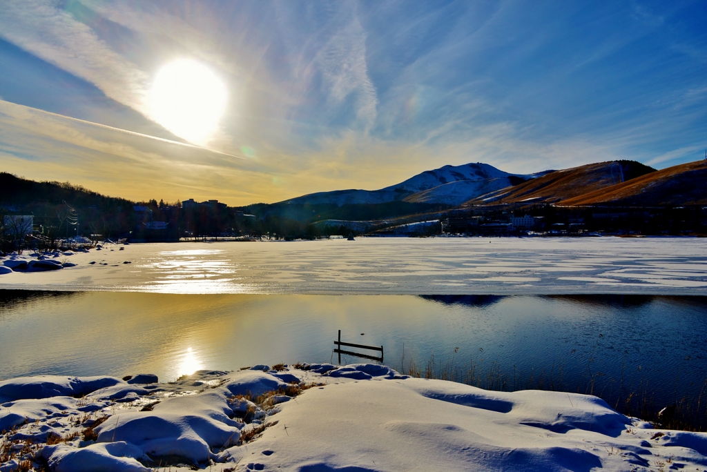 白樺湖雪景