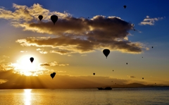 琵琶湖横断熱気球
