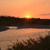 Sunset of river
