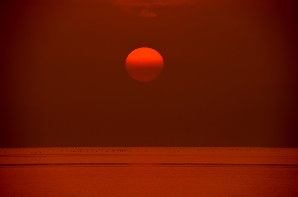 夕日の惑星