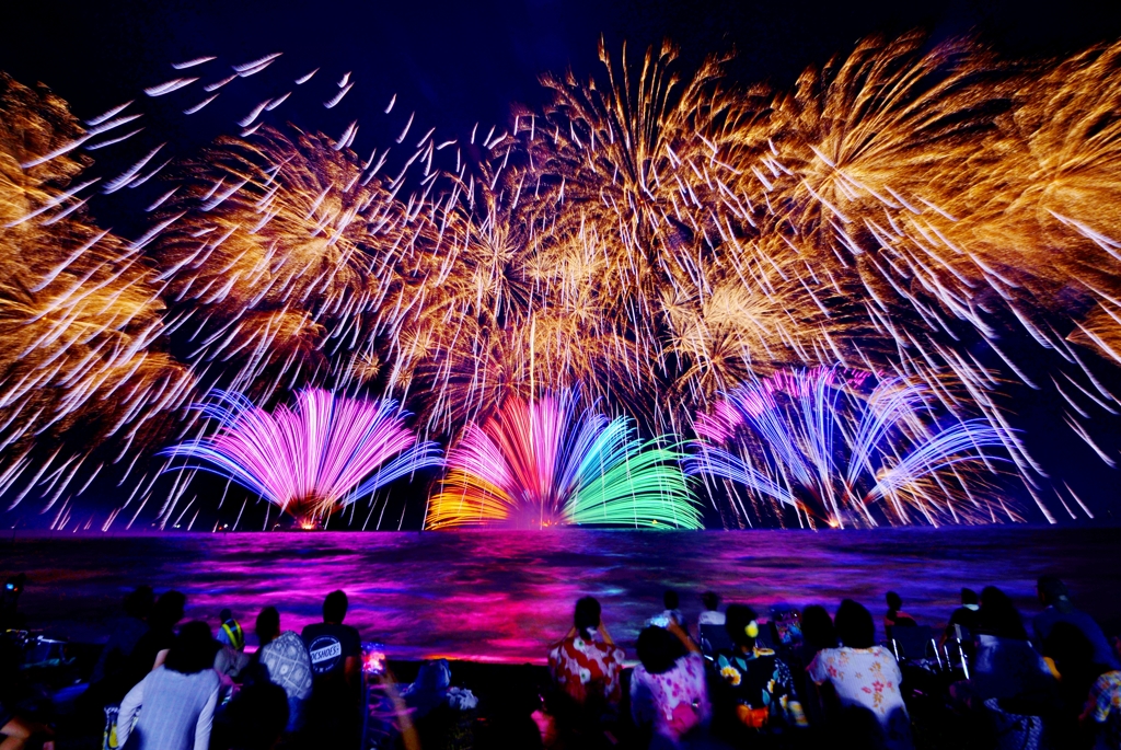 夜空の花乱舞