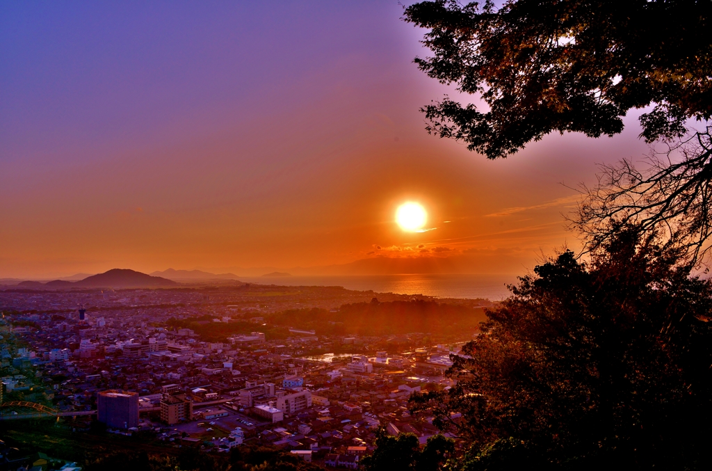 秋夕日