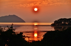 ふたつの夕陽