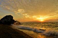 琵琶湖秋夕暮れ