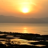 春田の夕日