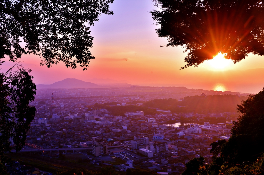 彦根ご城下秋夕景