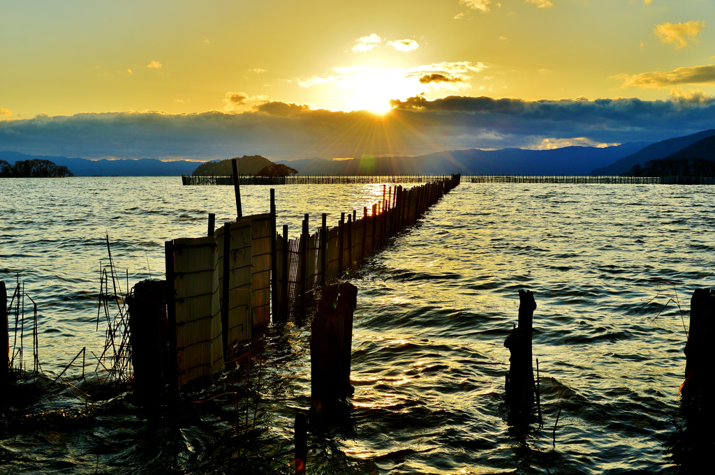 湖北弥生夕景