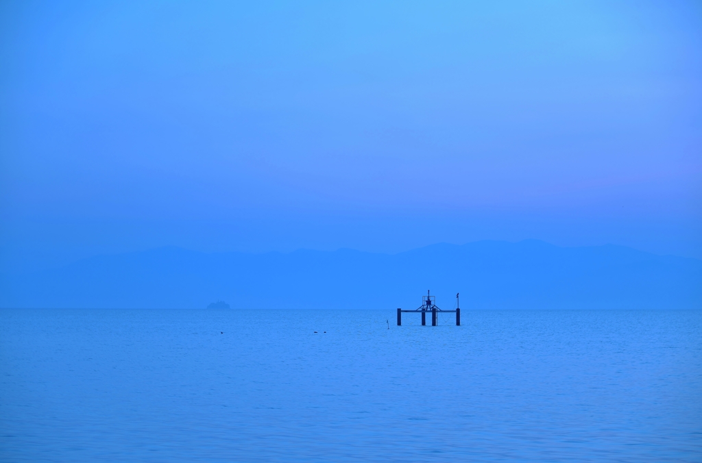 In the blue