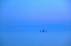 In the blue