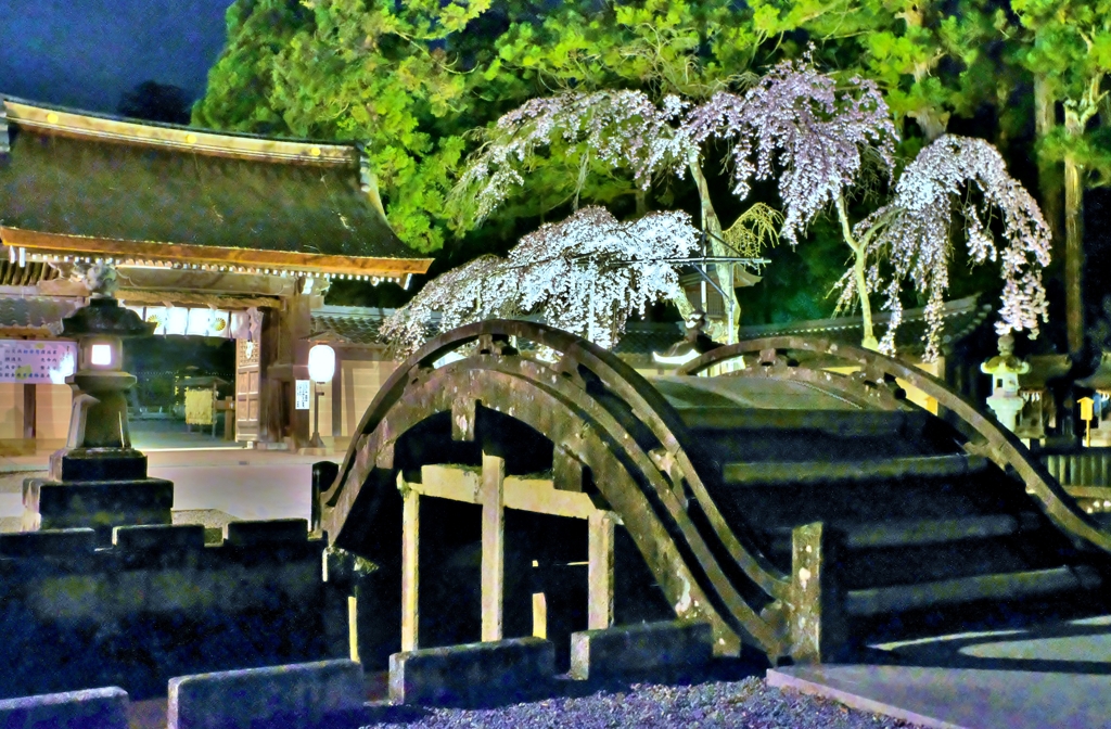神門ライトアップ