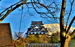 彦根城と伊吹山