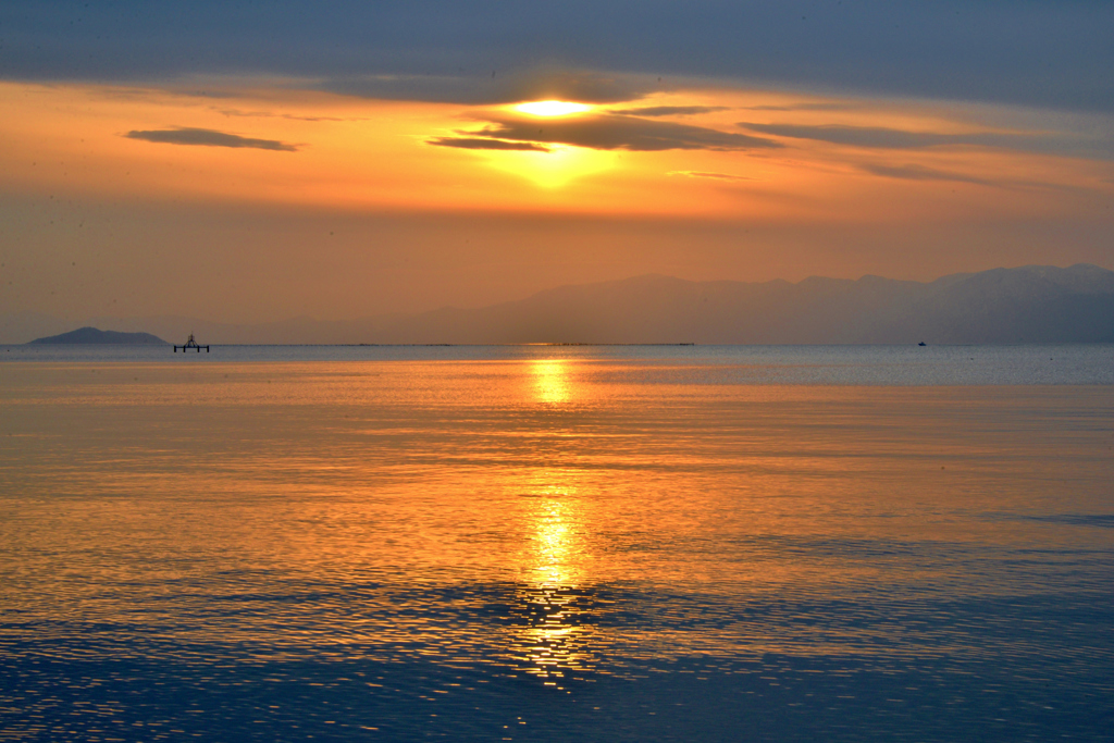 ひと時の夕日