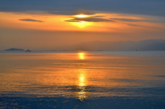 ひと時の夕日