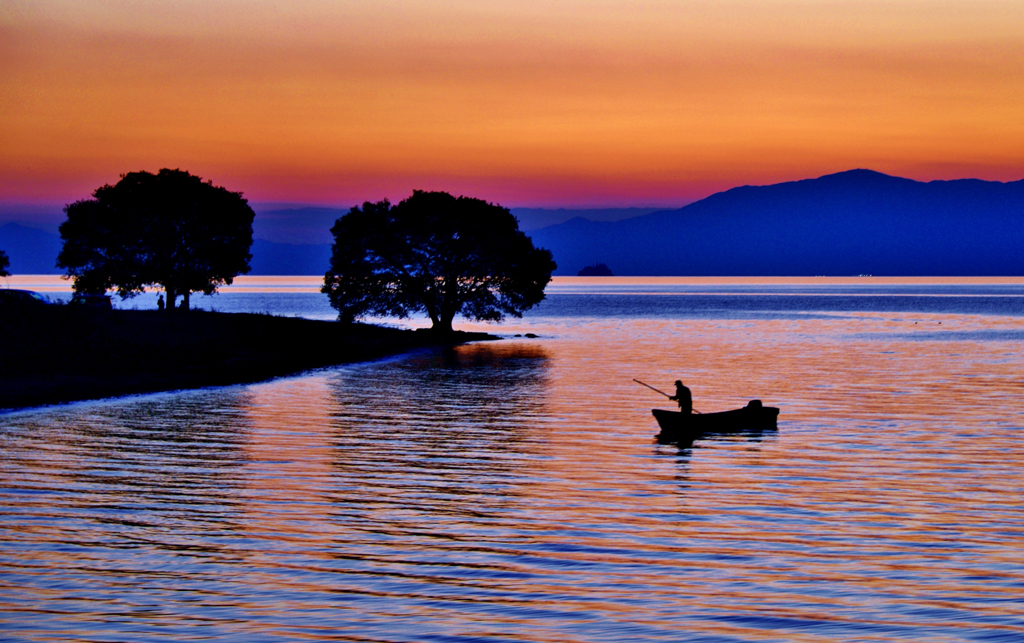 琵琶湖夕景