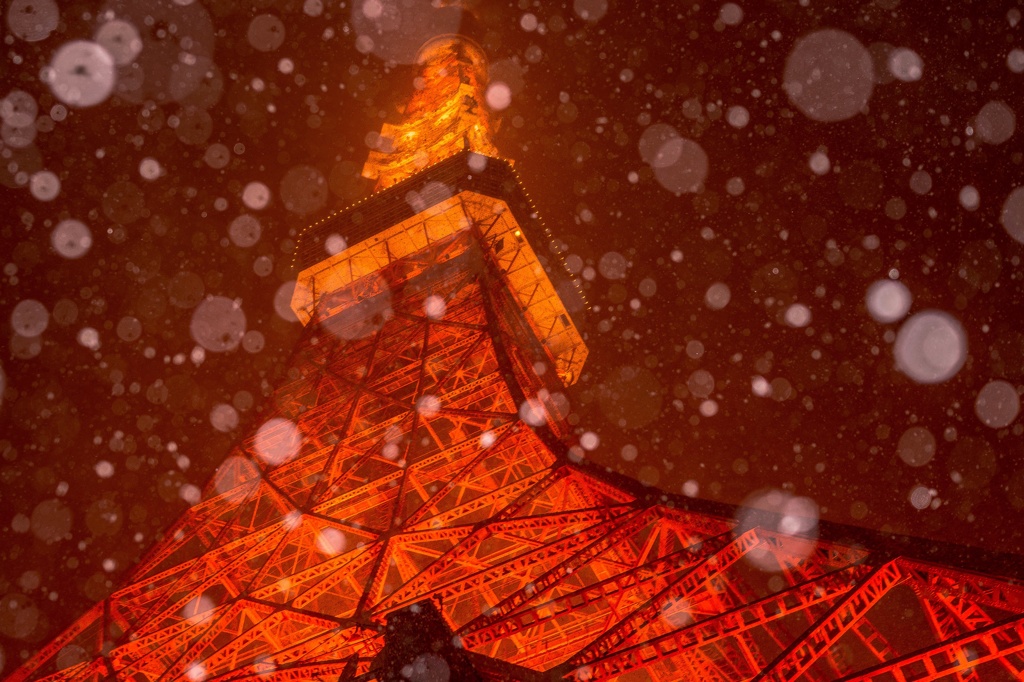 大雪東京タワー