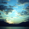 厳島の夕空。