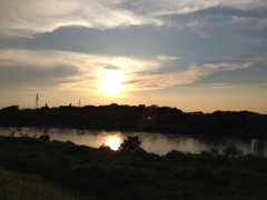 iphoneで撮った夕日