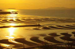 宇土・御輿来海岸の夕暮れ