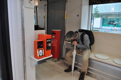 電車の中に