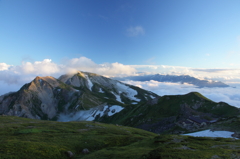 杓子尾根と立山連峰